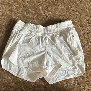 Lululemon White Athletic Shorts